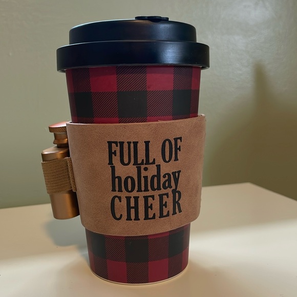 Buffalo Plaid Travel Mug - Picture 1 of 5